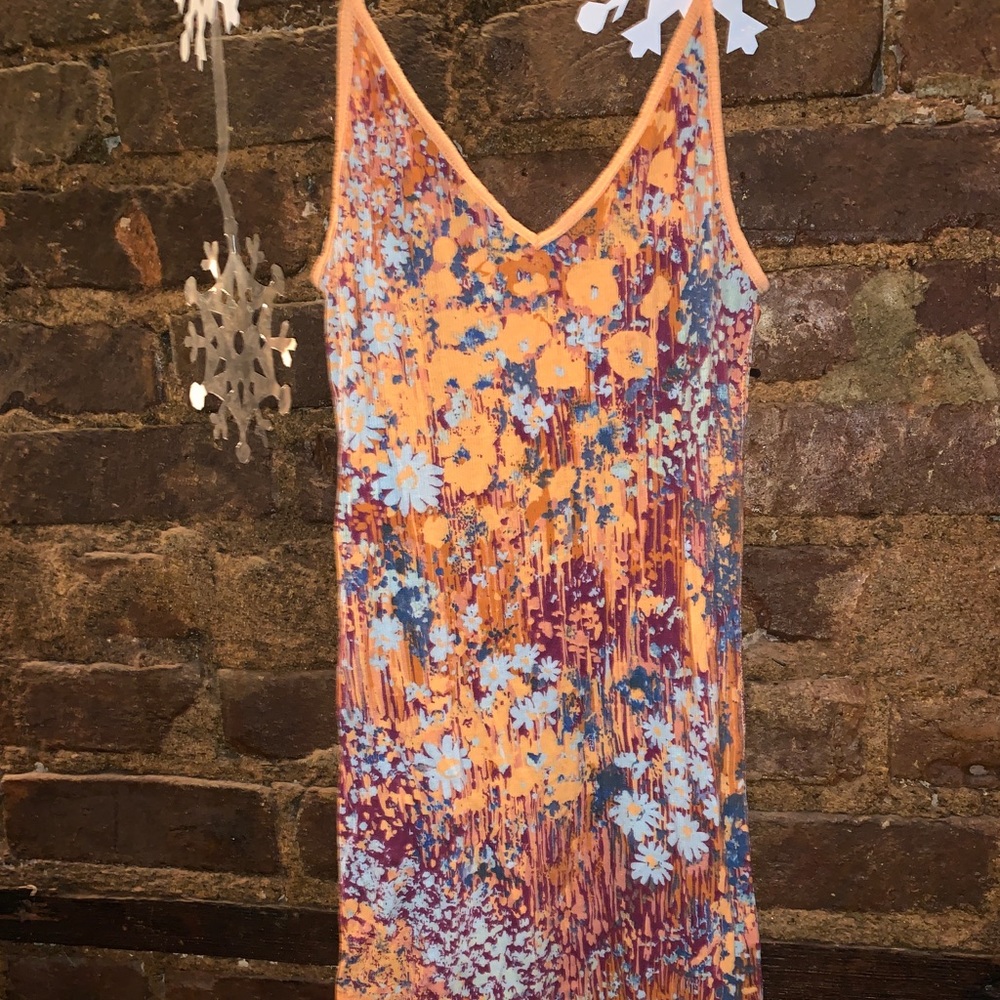 Free People Orange Patterned Cami